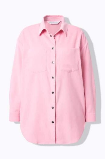 Plus size veliki brojevi Košulja od samta dugih rukava šireg kroja za punije