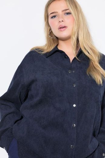 Plus size veliki brojevi Košulja od samta dugih rukava šireg kroja za punije