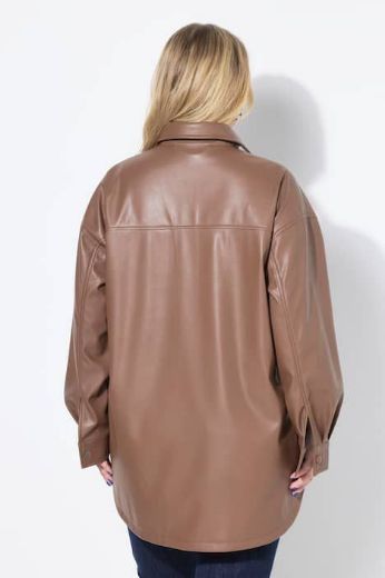 Plus size veliki brojevi Košulja dugih rukava imitacija kože za punije