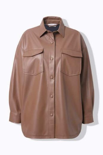 Plus size veliki brojevi Košulja dugih rukava imitacija kože za punije