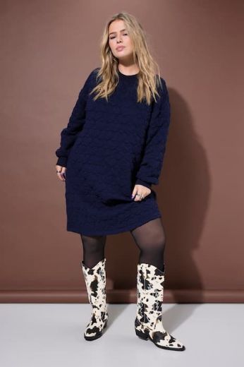 Plus size veliki brojevi Haljina mini s printom srca za punije