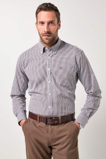 Plus size veliki brojevi Košulja karirana dugih rukava za punije