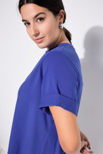 Plus size veliki brojevi Majica dugi model kratkih rukava za punije