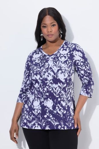 Plus size veliki brojevi Majica 3/4 rukava A kroja za punije