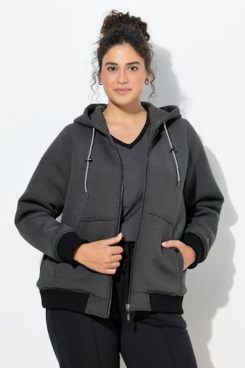 Plus size veliki brojevi Majica sportska dugih rukava s patentnim zatvaračem i kapuljačom za punije