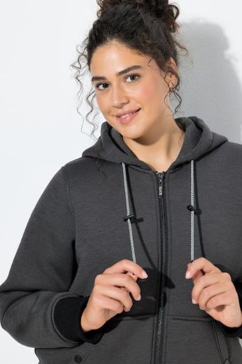 Plus size veliki brojevi Majica sportska dugih rukava s patentnim zatvaračem i kapuljačom za punije