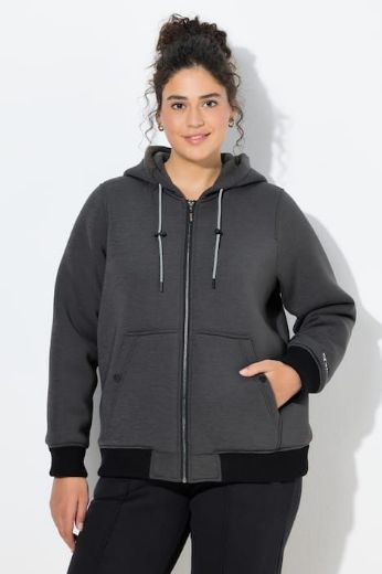 Plus size veliki brojevi Majica sportska dugih rukava s patentnim zatvaračem i kapuljačom za punije