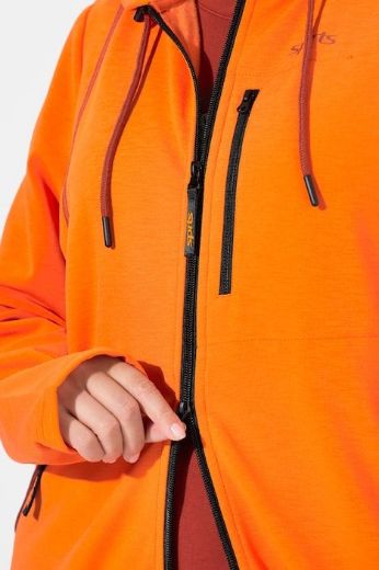 Plus size veliki brojevi Majica dugih rukava s patentnim zatvaračem i kapuljačom za punije