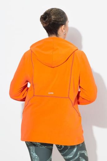 Plus size veliki brojevi Majica dugih rukava s patentnim zatvaračem i kapuljačom za punije