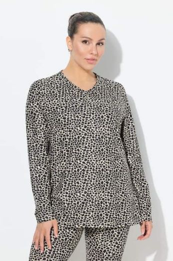 Plus size veliki brojevi Majica dugih rukava V ovratnika za punije