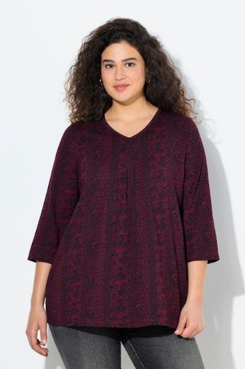 Plus size veliki brojevi Majica 3/4 rukava A kroja za punije