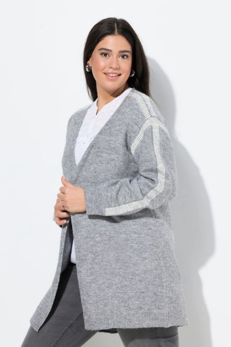 Plus size veliki brojevi Kardigan dugih rukava dužeg kroja za punije