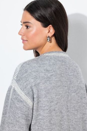 Plus size veliki brojevi Kardigan dugih rukava dužeg kroja za punije