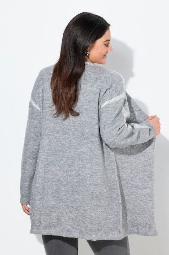 Plus size veliki brojevi Kardigan dugih rukava dužeg kroja za punije