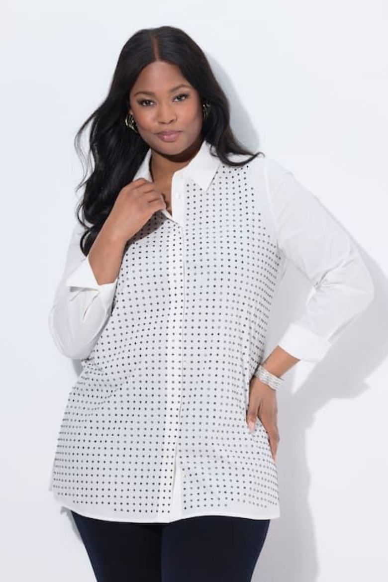 Plus size veliki brojevi Bluza elegantna dugih rukava A kroja za punije