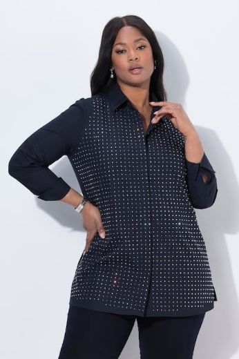 Plus size veliki brojevi Bluza elegantna dugih rukava A kroja za punije