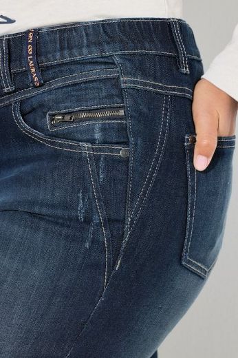 Plus size veliki brojevi Traperice povišenog struka za punije