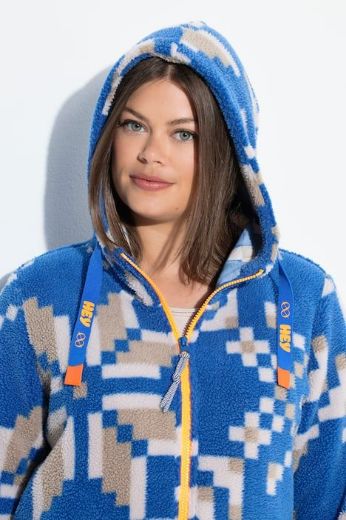 Plus size veliki brojevi Majica dugih rukava s patentnim zatvaračem i kapuljačom za punije