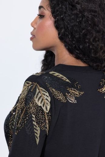 Plus size veliki brojevi Majica elegantna 3/4 rukava V ovratnika za punije