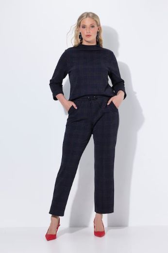 Plus size veliki brojevi Hlače karirane ravnih nogavica za punije