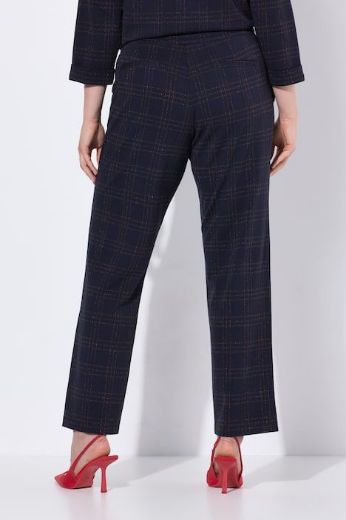 Plus size veliki brojevi Hlače karirane ravnih nogavica za punije