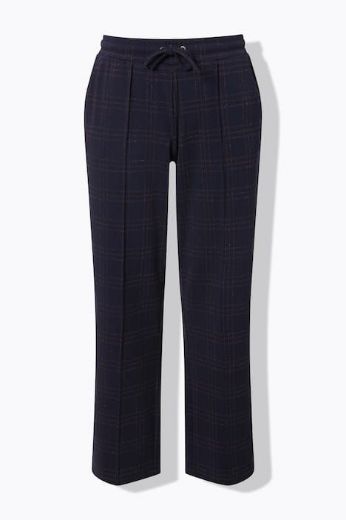 Plus size veliki brojevi Hlače karirane ravnih nogavica za punije