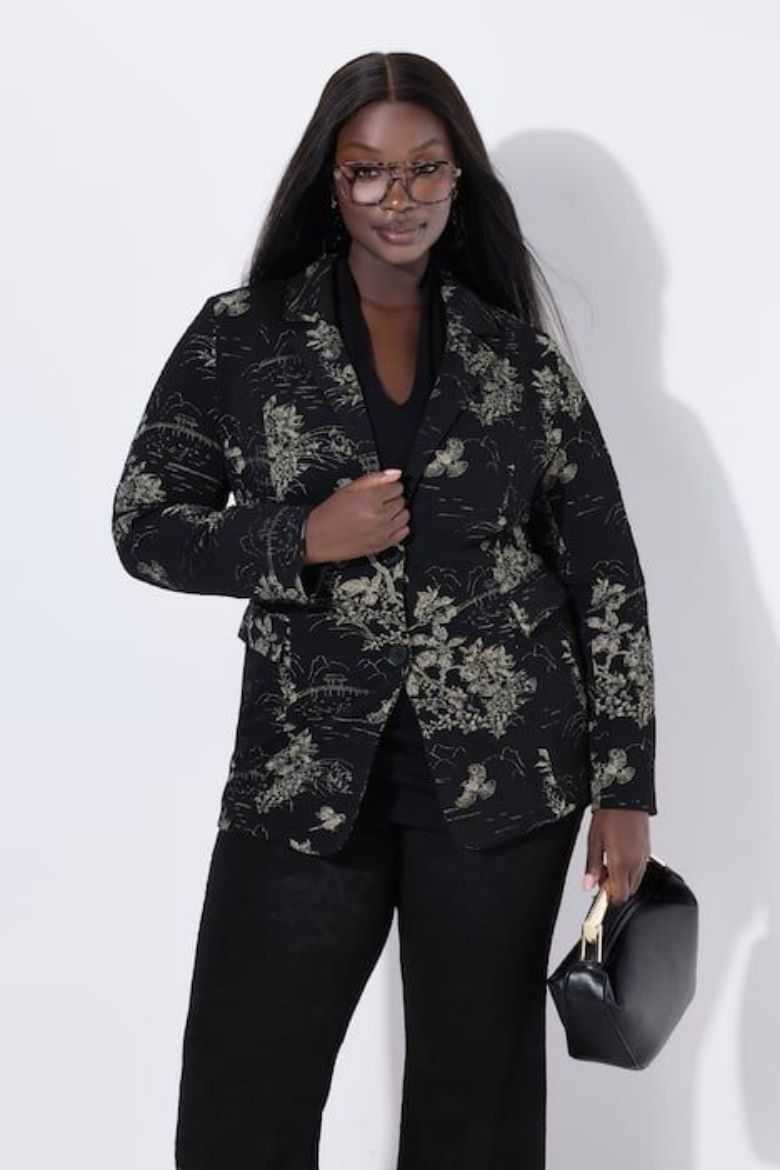 Plus size veliki brojevi Sako cvjetnog motiva za punije