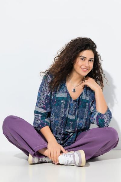 Veliki brojevi Bluza 3/4 rukava A kroja moda za punije