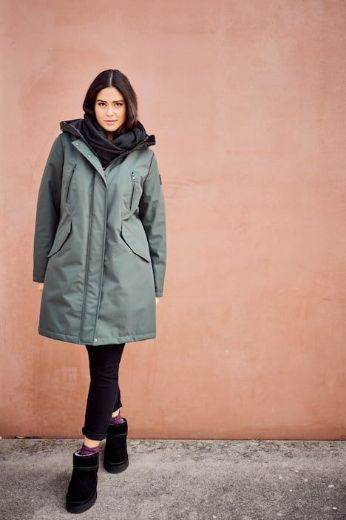 Plus size veliki brojevi Jakna s kapuljačom funkcionalna dužeg kroja za punije