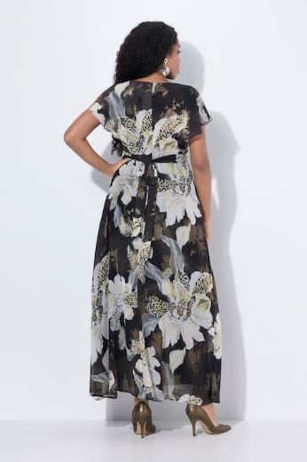 Plus size veliki brojevi Haljina maxi V ovratnika za punije