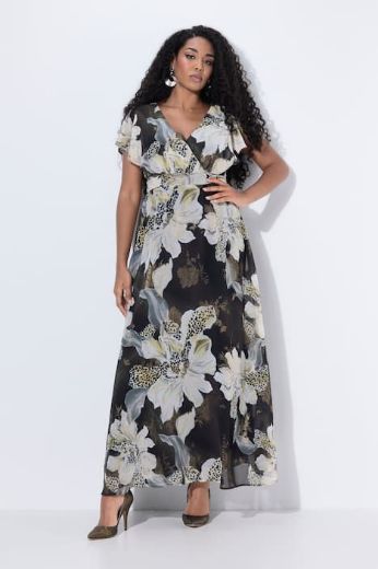 Plus size veliki brojevi Haljina maxi V ovratnika za punije