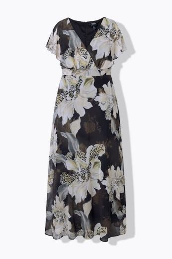 Plus size veliki brojevi Haljina maxi V ovratnika za punije