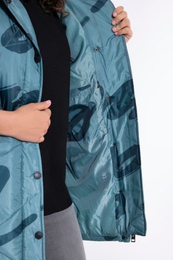 Plus size veliki brojevi Prsluk prošiveni dužeg kroja s kapuljačom za punije