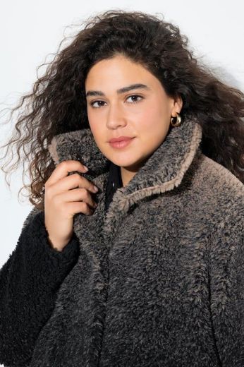 Plus size veliki brojevi Kaput A kroja od flisa za punije