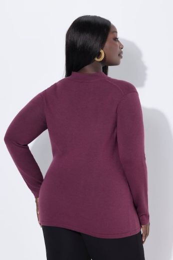 Plus size veliki brojevi Pulover dugih rukava V ovratnika za punije