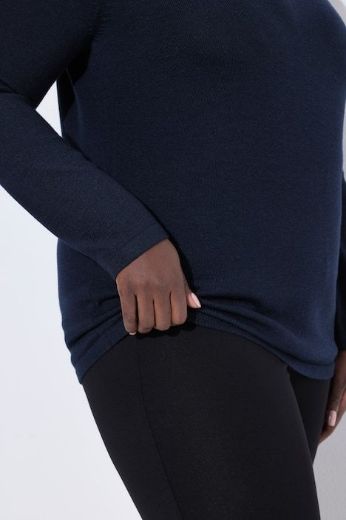 Plus size veliki brojevi Pulover dugih rukava V ovratnika za punije