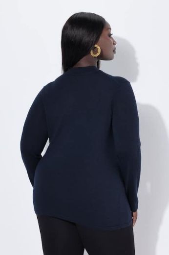 Plus size veliki brojevi Pulover dugih rukava V ovratnika za punije