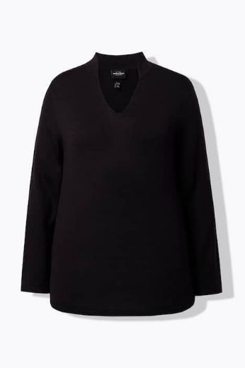 Plus size veliki brojevi Pulover dugih rukava V ovratnika za punije