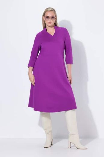 Plus size veliki brojevi Haljina A kroja s 3/4 rukavima za punije