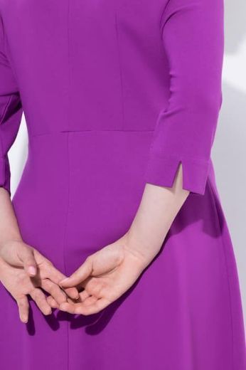 Plus size veliki brojevi Haljina A kroja s 3/4 rukavima za punije