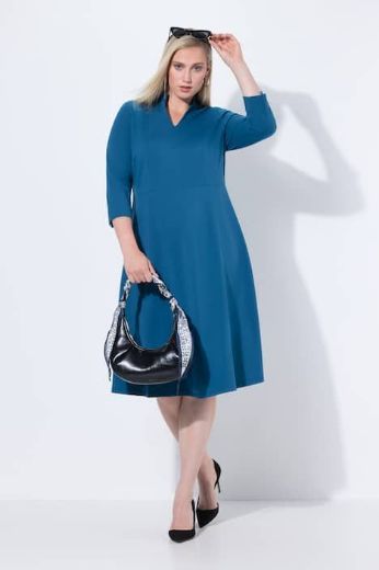 Plus size veliki brojevi Haljina A kroja s 3/4 rukavima za punije