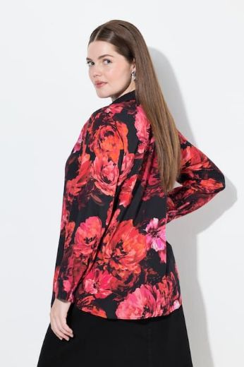 Plus size veliki brojevi Košulja dugih rukava cvjetnog printa za punije