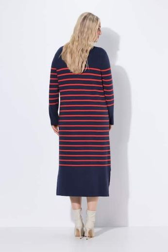 Plus size veliki brojevi Haljina midi pletena na pruge za punije