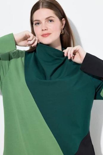 Plus size veliki brojevi Haljina od eko pamuka dugih  rukava za punije