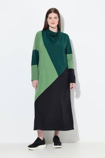 Plus size veliki brojevi Haljina od eko pamuka dugih  rukava za punije