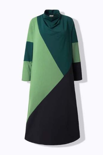 Plus size veliki brojevi Haljina od eko pamuka dugih  rukava za punije