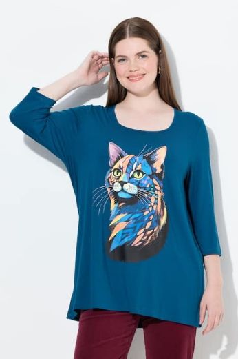 Plus size veliki brojevi Majica A kroja s printom za punije