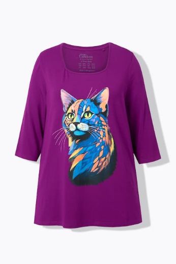 Plus size veliki brojevi Majica A kroja s printom za punije