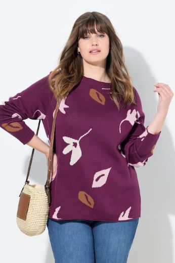 Plus size veliki brojevi Pulover od eko pamuka s printom za punije