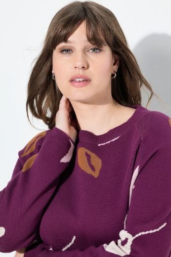 Plus size veliki brojevi Pulover od eko pamuka s printom za punije